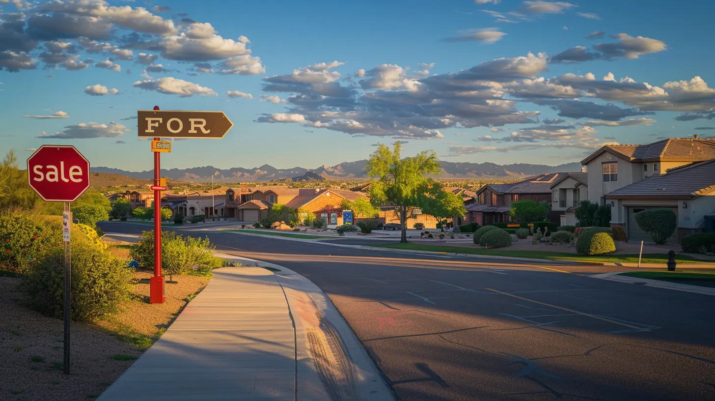 a vibrant, sunlit view of a bustling phoenix neighborhood showcases a vibrant, sunlit view of a bustling phoenix neighborhood showcases